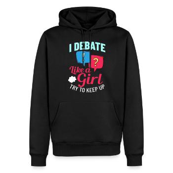 Debate Political Discussion Debate Argument - Men’s Premium Organic Hoodie - black - Front - Nico (187cm)