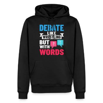 Debate Political Discussion Debate Argument - Men’s Premium Organic Hoodie - black - Front - Nico (187cm)
