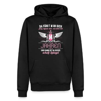 50 Jahre Jung Schön Dynamisch 50 Geburtstag - Männer Premium Bio Hoodie - Schwarz - Vorne - Nico (187cm)