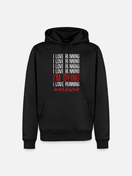 Running Runner Half Marathon - Männer Premium Bio Hoodie - Schwarz