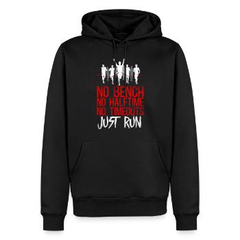 Running Runner Half Marathon - Männer Premium Bio Hoodie - Schwarz - Vorne - Nico (187cm)