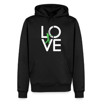 Gulf - Men’s Premium Organic Hoodie - black - Front - Nico (187cm)