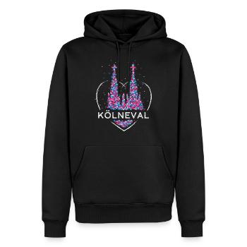 Kölner Dom Köln Karneval Kölnerin Fasching Närrin - Männer Premium Bio Hoodie - Schwarz - Vorne - Nico (187cm)