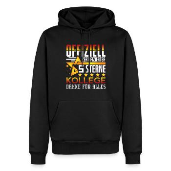 5 Sterne Kollege - Männer Premium Bio Hoodie - Schwarz - Vorne - Nico (187cm)