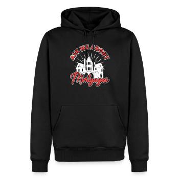Posez-moi des questions sur Mortgages Mortgage Loan Advisor - Sweat à capuche Premium bio Homme - noir - Devant - Nico (187cm)
