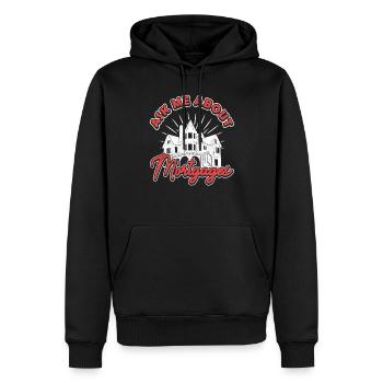 Posez-moi des questions sur Mortgages Mortgage Loan Advisor - Sweat à capuche Premium bio Homme - noir - Devant - Nico (187cm)