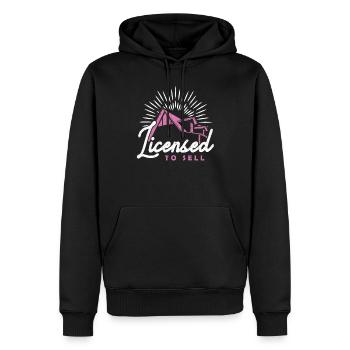 Licensed to Sell Hypothekendarlehensberater - Männer Premium Bio Hoodie - Schwarz - Vorne - Nico (187cm)