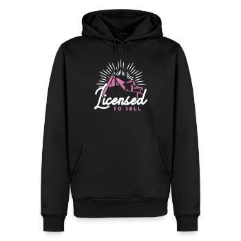 Licensed to Sell Hypothekendarlehensberater - Männer Premium Bio Hoodie - Schwarz - Vorne - Nico (187cm)