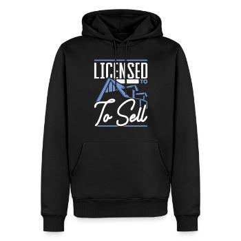 Licensed to Sell Hypothekendarlehensberater - Männer Premium Bio Hoodie - Schwarz - Vorne - Nico (187cm)