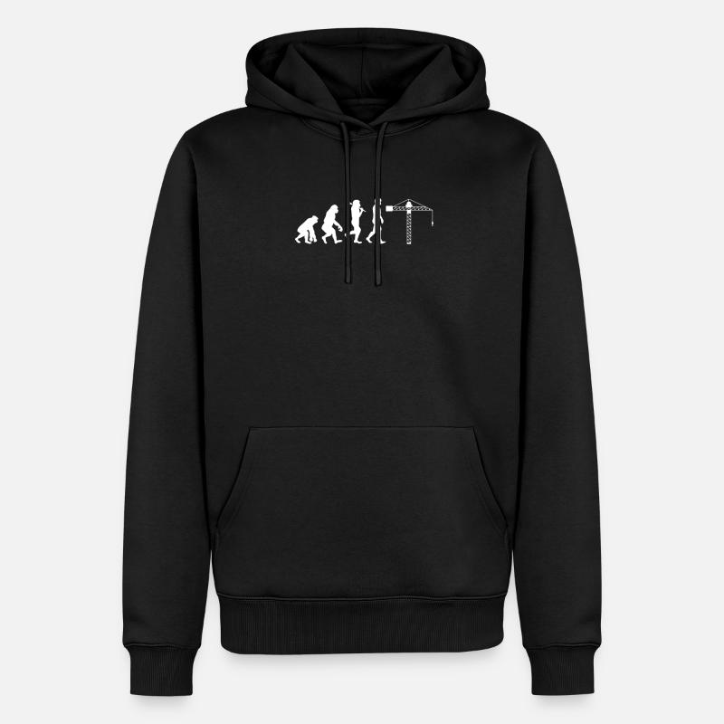 Crane operator Evolution - Men’s Premium Organic Hoodie - black