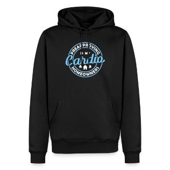 Preapproving Homeowners is My Cardio Hypothekendar - Männer Premium Bio Hoodie - Schwarz - Vorne - Nico (187cm)
