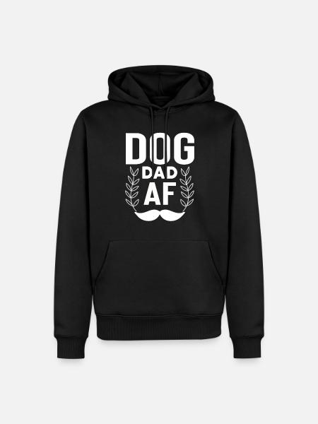 Dog Papa Af - Men’s Premium Organic Hoodie - black