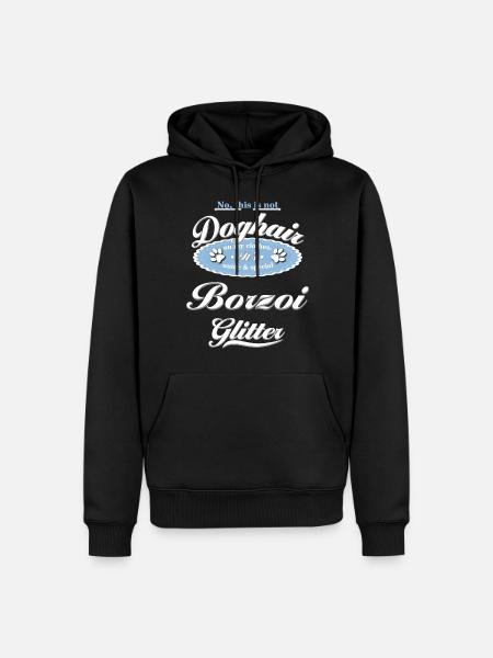 Dog glitter Borzoi - Men’s Premium Organic Hoodie - black