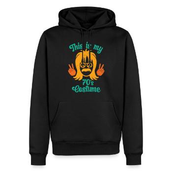 70er Jahre 1970er Siebziger Party Outfit Kostüm - Männer Premium Bio Hoodie - Schwarz - Vorne - Nico (187cm)