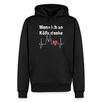 Köln Kölner Dom Kölnerin Cologne Kölle Kölsch - Männer Premium Bio Hoodie - Schwarz - Vorne - Nico (187cm)