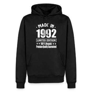 Fabriqué en 1992 Vintage Retro Limited Edition - Sweat à capuche Premium bio Homme - noir - Devant - Nico (187cm)