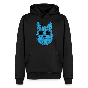 Cat Lovers Tête de chat - Drôles de chats - Sweat à capuche Premium bio Homme - noir - Devant - Nico (187cm)