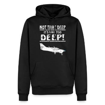 MOTORFLIEGER PAS SI PROFOND - Sweat à capuche Premium bio Homme - noir - Devant - Nico (187cm)