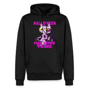 HALLOWEEN EST VENU À MOI - Sweat à capuche Premium bio Homme - noir - Devant - Nico (187cm)