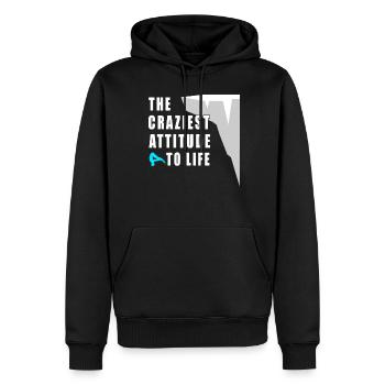 Das Verrückteste gefühl Klippenspringen - Männer Premium Bio Hoodie - Schwarz - Vorne - Nico (187cm)