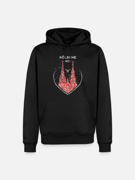 Kölsche Jeck Kölner Dom Köln Rot Weiss Karneval - Männer Premium Bio Hoodie - Schwarz