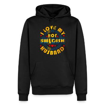 sweden wife marriage - Men’s Premium Organic Hoodie - black - Front - Nico (187cm)