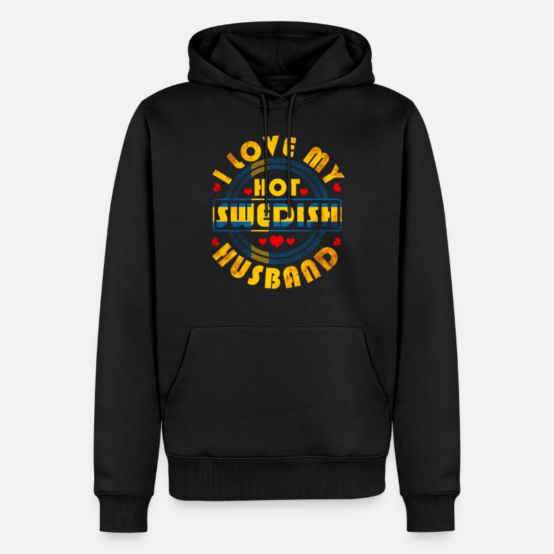 Suède Épouse Mariage - Sweat à capuche Premium bio Homme - noir