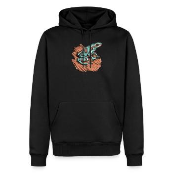 Poison Dart Frog I Toad Frog Motif pour amphibiens - Sweat à capuche Premium bio Homme - noir - Devant - Nico (187cm)