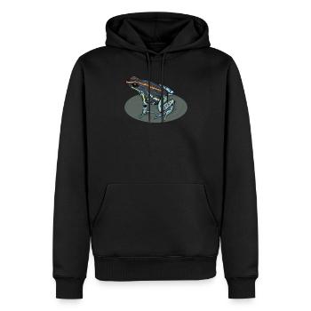 Poison Dart Frog I Toad Frog Motif pour amphibiens - Sweat à capuche Premium bio Homme - noir - Devant - Nico (187cm)