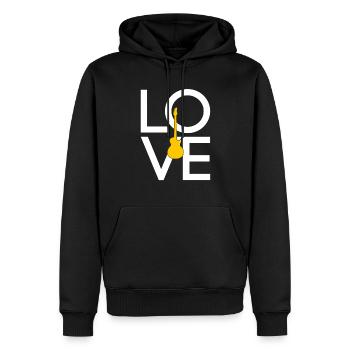 Elektro Gitarre - Männer Premium Bio Hoodie - Schwarz - Vorne - Nico (187cm)