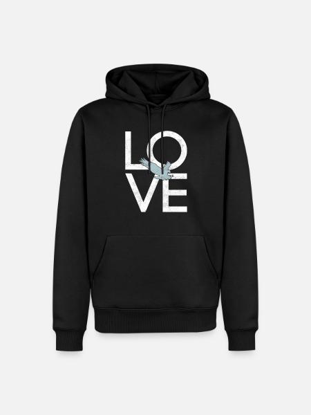 Adler - Männer Premium Bio Hoodie - Schwarz
