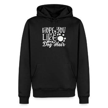 Hoffe du magst Hundehaar - Männer Premium Bio Hoodie - Schwarz - Vorne - Nico (187cm)
