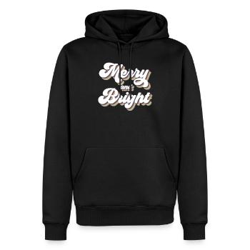 Joyeux et lumineux Noël laid - Sweat à capuche Premium bio Homme - noir - Devant - Nico (187cm)