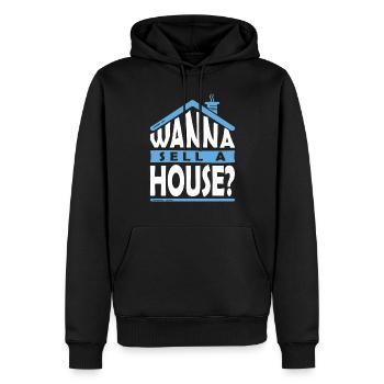 Wanna Sell a House Hypothekendarlehensberater - Männer Premium Bio Hoodie - Schwarz - Vorne - Nico (187cm)