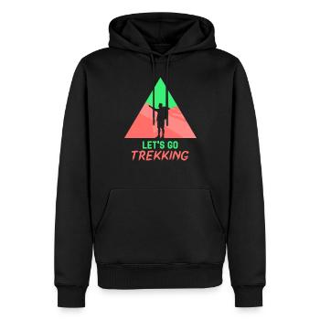 Allons à l’amateur de trekking Randonneur Randonnée - Sweat à capuche Premium bio Homme - noir - Devant - Nico (187cm)