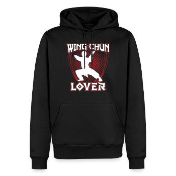 Wing Chun Lover Entraîneur Arts Martiaux Arts Martiaux Arts Martiaux Arts Martiaux - Sweat à capuche Premium bio Homme - noir - Devant - Nico (187cm)