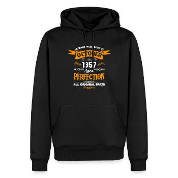 Legends Were Born In October 1957 Birthday - Männer Premium Bio Hoodie - Schwarz - Vorne - Nico (187cm)