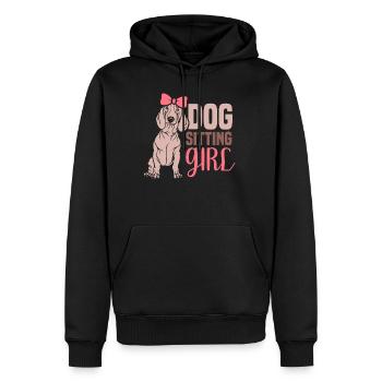 Dog Sitter Fille Dog Sitting - Sweat à capuche Premium bio Homme - noir - Devant - Nico (187cm)