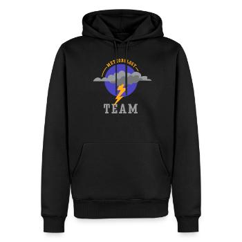 Team Meteorologie Wettervorhersage Meteorologe - Männer Premium Bio Hoodie - Schwarz - Vorne - Nico (187cm)