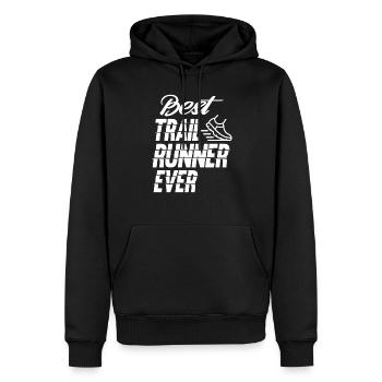 Bester Trail Runner Aller Zeiten Traillauf Running - Männer Premium Bio Hoodie - Schwarz - Vorne - Nico (187cm)