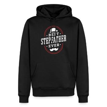 Bester Stiefvater Aller Zeiten Stiefpapa Stepdad - Männer Premium Bio Hoodie - Schwarz - Vorne - Nico (187cm)