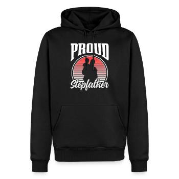 Fier beau-père Fête des pères beau-père Beau-père - Sweat à capuche Premium bio Homme - noir - Devant - Nico (187cm)