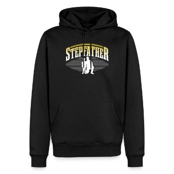 Beau-père Fête des pères Beau-père Beau-père - Sweat à capuche Premium bio Homme - noir - Devant - Nico (187cm)