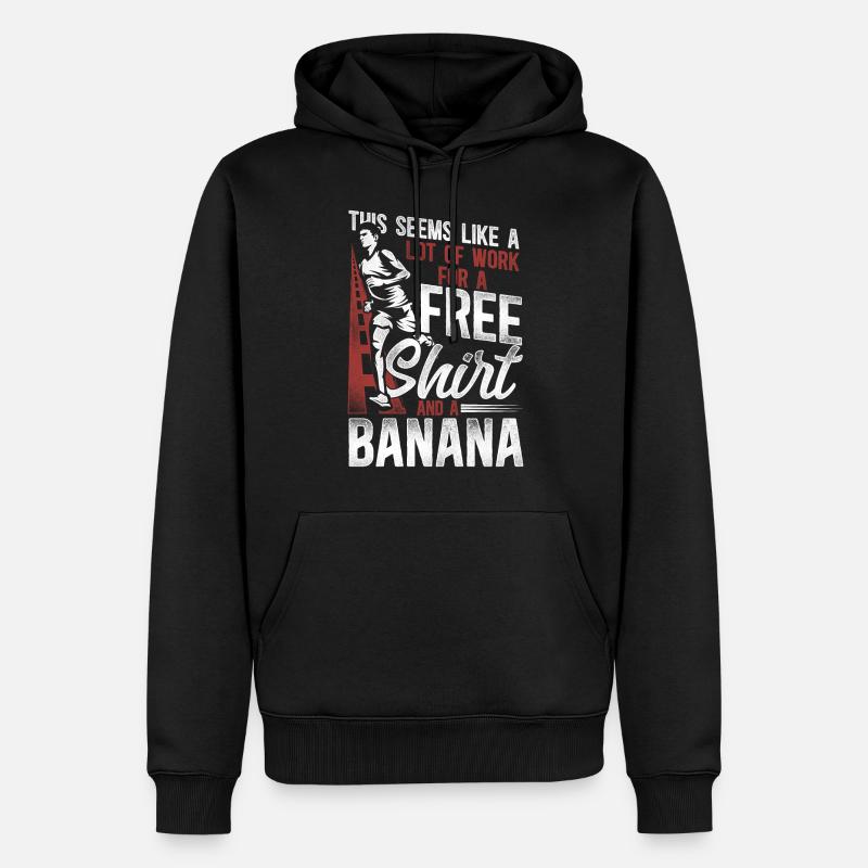Running Runner Semi-Marathon - Sweat à capuche Premium bio Homme - noir