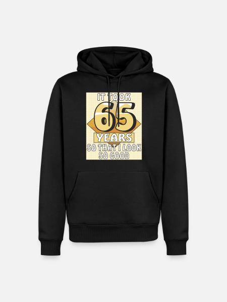 IL A FALLU 65 ANS - Sweat à capuche Premium bio Homme - noir