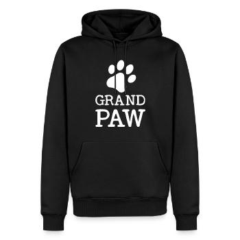 Large paw - Men’s Premium Organic Hoodie - black - Front - Nico (187cm)