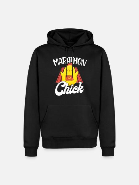 Running Runner Half Marathon - Männer Premium Bio Hoodie - Schwarz