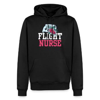 Flight Doctor Flight Physician Flight Nurse Profession - Sweat à capuche Premium bio Homme - noir - Devant - Nico (187cm)