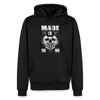 Fabriqué en 1996 Vintage Retro Limited Edition - Sweat à capuche Premium bio Homme - noir - Devant - Nico (187cm)