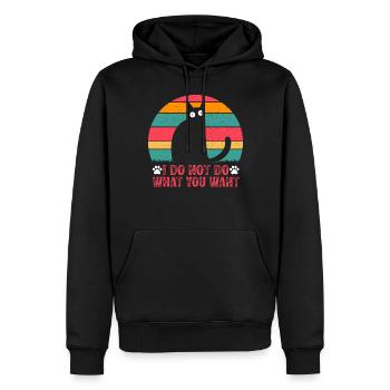 Katze Meme ich nicht tun, was Sie wollen ich lusti - Männer Premium Bio Hoodie - Schwarz - Vorne - Nico (187cm)